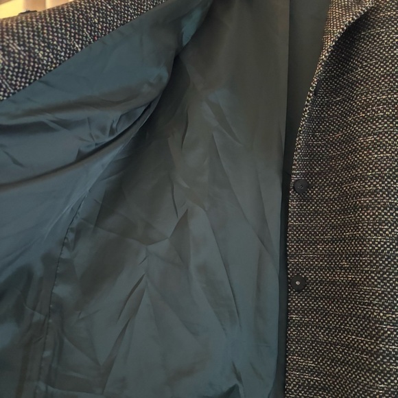 H&M | CLASSIC RAINBOW DARK TWEED STRUCTURED MID COAT
MINIMALISTIC A-LINE Sz 16 - Picture 5 of 10